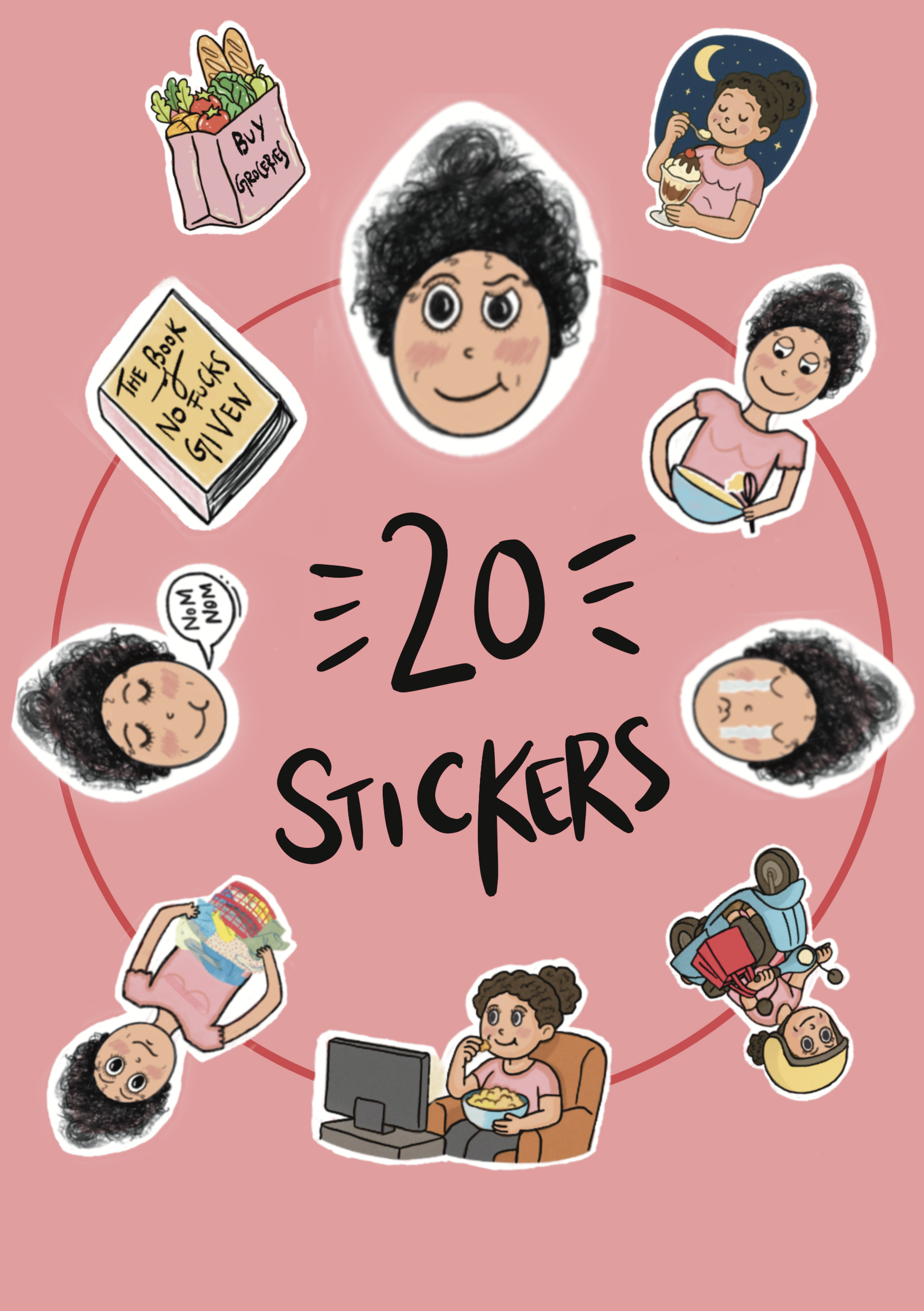 a sample pack of all cuvry noodle stickers for planners using atelier neorah and alica souza journals