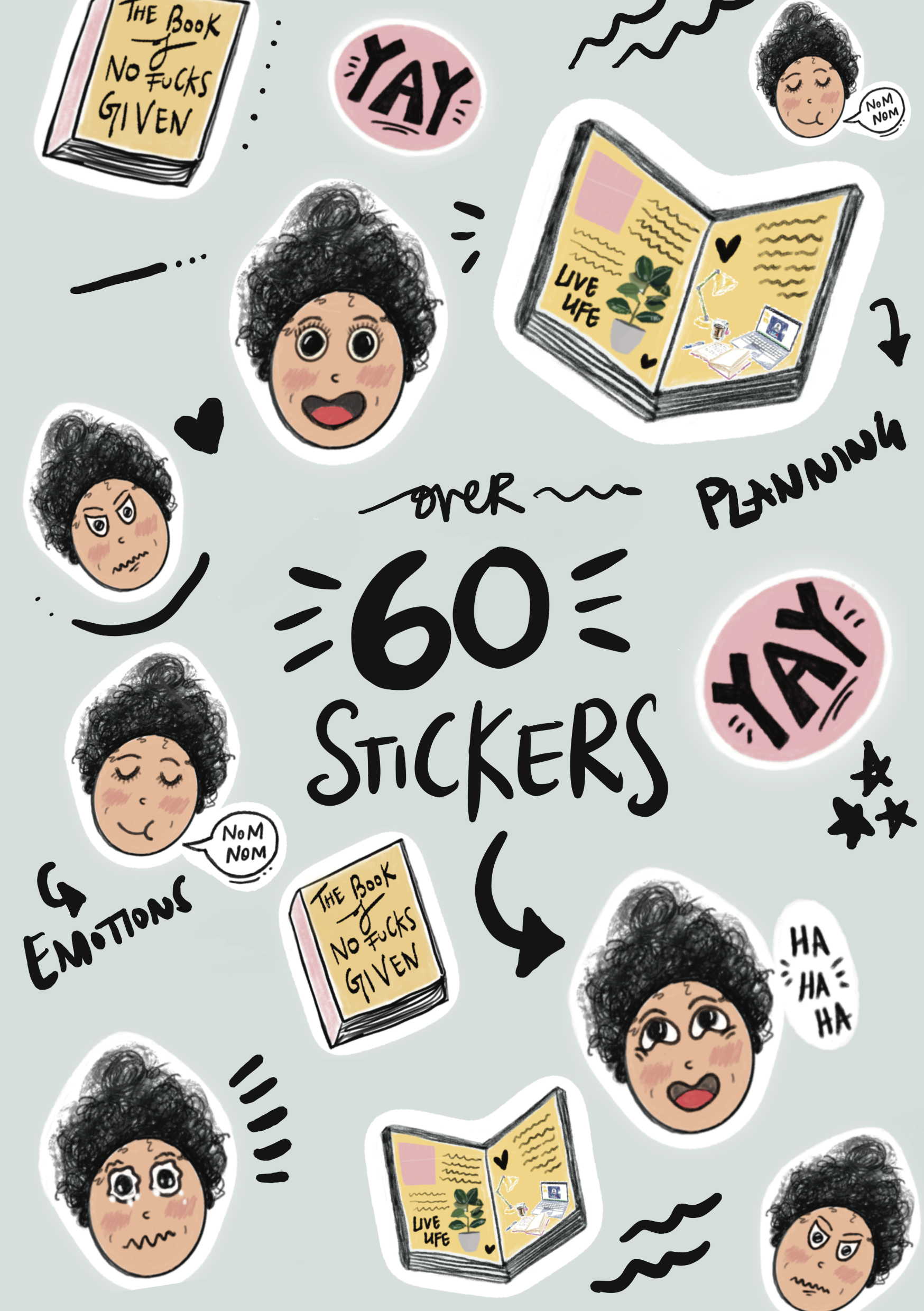 expressive emotion stickers for planners and journaling in india for planners like neorah and alicia souza
