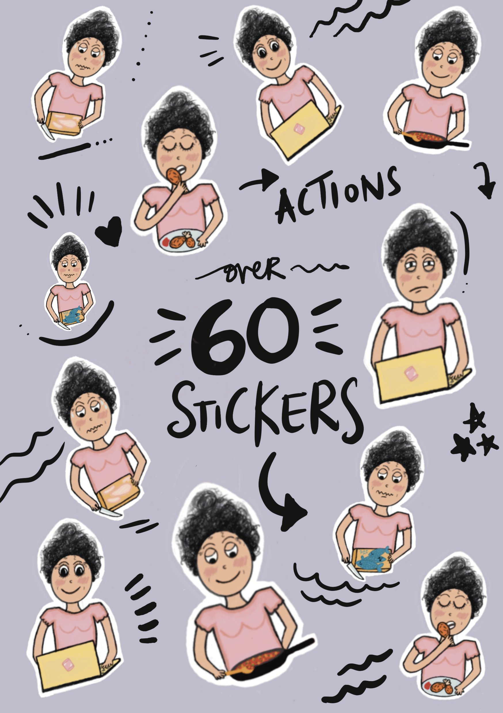 working and cooking stickers for planners in India for planners like neorah and alicia souza